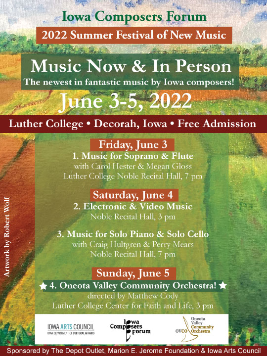 Iowa Composers Form Festival schedule